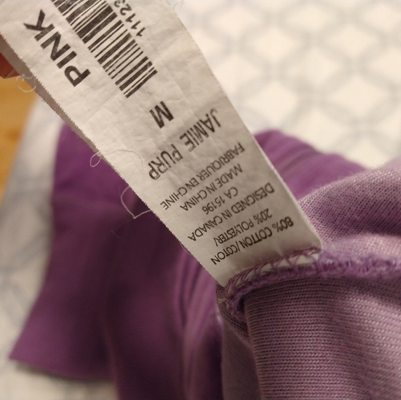 M Pink purple velour hoodie sweater missing bottom dog on zipper - Picture 7 of 8